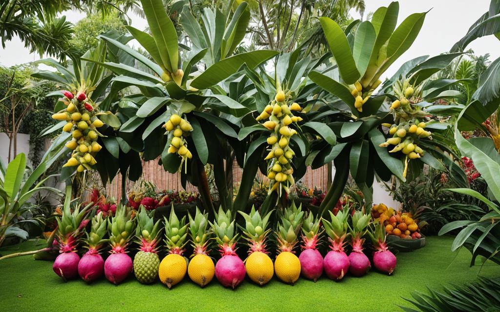 Frutas Exóticas em Vasos