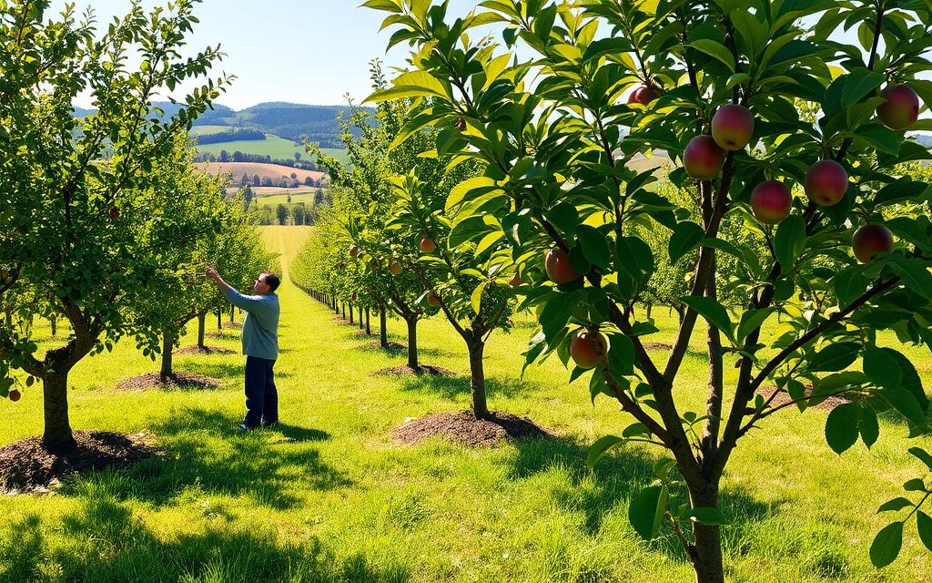 poda de formação em árvores frutíferas
