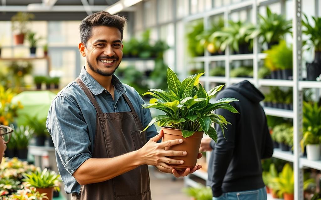 entrega de plantas