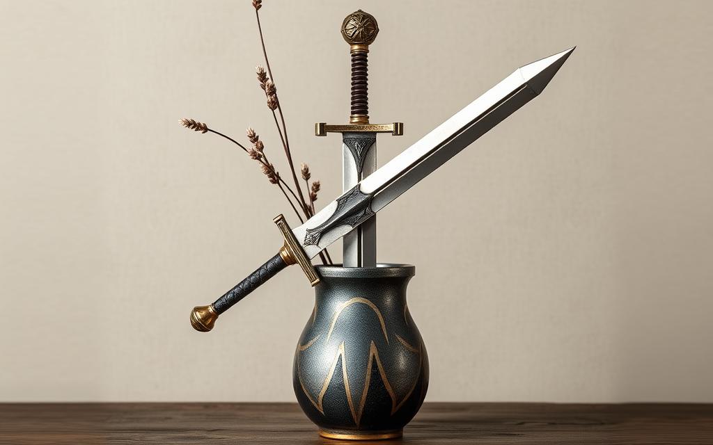 Imagem de Espada de São Jorge em um vaso