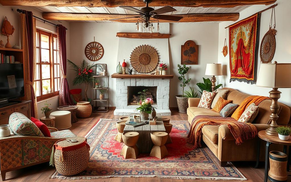 decoração boho chic e rústica